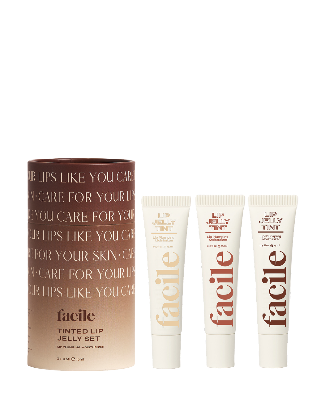 Ensemble de gelée à lèvres teintée